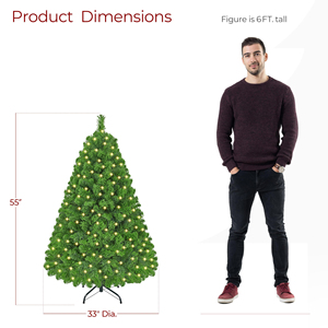 Nuevo Árbol de Navidad de Plástico Grande de Alta Calidad, Lujoso y Sutilmente Opulento, Estilo Instagram, con Luces, Realista, de Metal y Acero - Product Image 3
