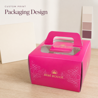 Boîte à gâteau portable en carton écologique en matériaux recyclés avec fenêtre transparente en PET et marquage à chaud pour anniversaires et mariages (vente en gros)