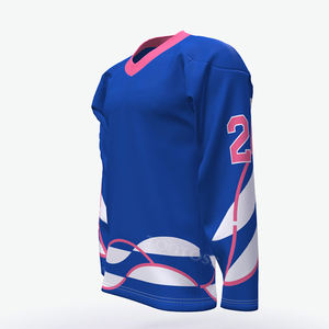 2025 nuevo estilo azul marino diseño Edición Especial camiseta de hockey sobre hielo ropa deportiva de alta calidad con número de logotipo cosido para adultos - Product Image 2