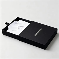 Boîte cadeau luxe avec tiroir coulissant personnalisé pour t-shirt et vêtements, emballage cadeau en carton