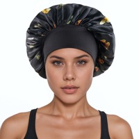 Bonnet turban personnalisé pour femmes, en satin de soie, avec bande élastique, imprimé léopard et fleurs, pour femmes et enfants