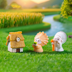 Thu nhỏ cổ tích vườn Mini nhựa nhà tiểu lùn bức tượng đồ trang trí cho Diy Bonsai mọng nước trồng hồ cạn chậu hoa - Product Image 3