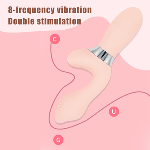 LOTUSIF Women's Rabbit Stick Silicone Clitoral <b>Vibrator</b> Stimulator USB Power G-Spot Licking Tongue <b>Vibrator</b> Sex Toy - Product Image 2