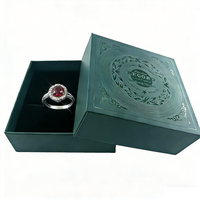 Boîtes à couvercle auto-établissantes en deux parties personnalisées avec papier d'art, design rigide de luxe pour l'emballage de bijoux, impression de logo personnalisée