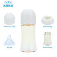 Pabrik OEM ODM botol susu bayi anti kolik PPSU leher lebar 240ml 300ml bebas BPA dengan logo custom untuk bayi baru lahir