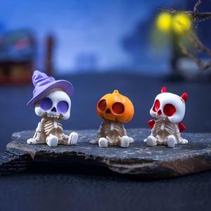 Figurines miniatures en résine peintes à la main pour Halloween : fantômes, citrouilles, squelettes, décorations de bonbons – Vente en gros, ornements pour la maison, remplisseurs pour fêtes et loisirs créatifs - Product Image 4