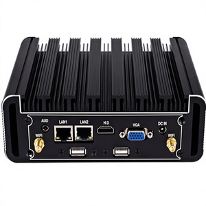 Mini PC industrial sin ventilador Intel Core i7 i5 i3 de 4ª a 7ª generación, doble LAN, 2 puertos COM, Windows 10, Linux, microordenador de escritorio de aluminio - Product Image 2