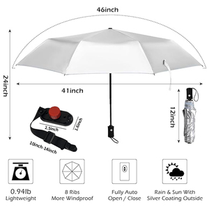 Paraguas de Mochila Impermeable con Manos Libres, <span class=keywords><strong>Bloqueador</strong></span> Solar y de Lluvia, para Pesca, Actividades al Aire Libre, Correr, Trotar - Product Image 5