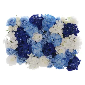 40X60cm Silk Hydrangea Wedding Decoration Backdrop Silk Rose Flower wall manufacturer