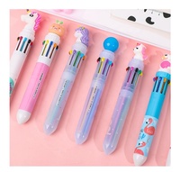 Stylo bille rétractable multicolore 10 en 1, logo personnalisé, cadeau promotionnel, papeterie de bureau et scolaire