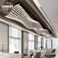 Lustre de style décoratif unique, lampe de hall d'entrée, escalier, suspension en toile, luminaire suspendu LED de luxe pour intérieur