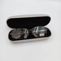 Étui à lunettes rigide en cuir PU rectangulaire avec logo personnalisé pour lunettes de lecture et lunettes de soleil