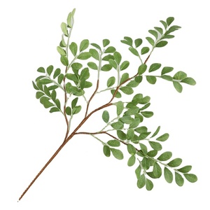 Ficus di simulazione scandinavo 88 cm lascia la pianta di seta artificiale verde foglia di Banyan decorazione della sala da pranzo - Product Image 1