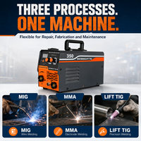 Machine à souder MIG 200P à double impulsion de qualité industrielle, soudeuse à inverter synergique 200A pour l'alliage d'aluminium, soudage professionnel