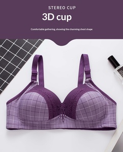 Soutien-gorge sans armatures en coton fin anti-affaissement push-up pour femme, grande taille, été - Product Image 5
