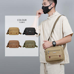 Bolso Bandolera Kingwin para Hombre, de Lona, Gran Capacidad, para Uso Diario, en Colores Marrón, Caqui, Negro y Verde Militar, Primavera 2025 - Product Image 5