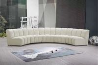 Sofá modular curvo de tela Boucle sofá seccional en forma de C de diseño italiano moderno de gama alta personalizado para sala de estar y villas