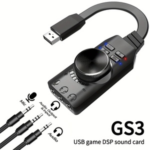 การ์ดเสียง USB สำหรับเล่นเกม PU-BG เสียงเอฟเฟกต์เสียงสำหรับคอมพิวเตอร์การ์ดเสียงสำหรับโทรศัพท์แล็ปท็อปภายนอกแบบ USB - Product Image 6