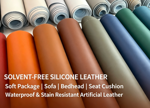 Cuir synthétique PVC imperméable, cuir silicone sans solvant, motifs gaufrés grain litchi, revêtement pour chaises et meubles - Product Image 2