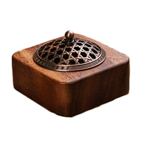 Vente en gros Brûleur d'encens en bois simple Mini porte-encens carré en bois d'agar Ornement artisanal de style chinois pour la décoration intérieure
