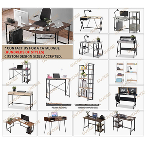 <span class=keywords><strong>Bureau</strong></span> d'ordinateur <span class=keywords><strong>industriel</strong></span> personnalisable en gros, bureaux d'écriture en <span class=keywords><strong>bois</strong></span> peu encombrants, poste de travail robuste et durable avec structure métallique - Product Image 6