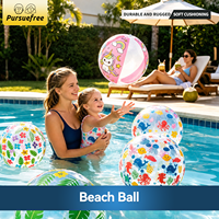 Ballon Gonflable Aquatique Pursuefree pour la Plage, Ballon de Plage Multi-Motifs pour Enfants, Ballon Gonflable d'Intérieur pour Enfants, Jouet pour Enfants