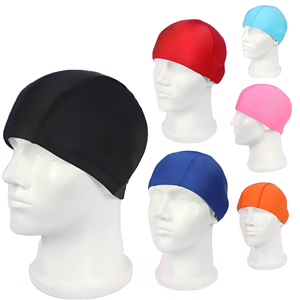 Bonnet <span class=keywords><strong>de</strong></span> bain en nylon <span class=keywords><strong>de</strong></span> couleur unie - Durable et élastique, protège les cheveux des dommages du chlore, option <span class=keywords><strong>de</strong></span> logo personnalisé - Product Image 5