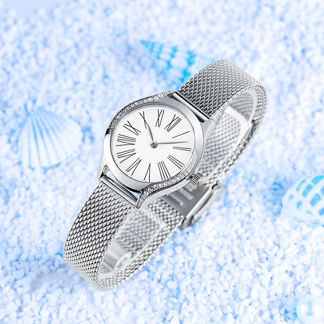2025 Latest Luxury Stainless Steel Watch Miyota Quartz Mesh Band 5BAR Water Resistance Glass Pointer Fashion Sport Business