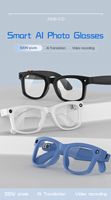 Lentes Inteligentes con Cámara HD 1080P, Traducción en Tiempo Real, Grabación de Video, Llamadas de Voz, Reproductor de Música, Asistente IA, Micrófono Integrado