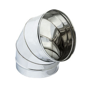 Fabriqué en Italie, gamme de diamètres de 80 à 180 mm, épaisseur de 0,5 mm, pièces d'évacuation des gaz de fumée et de cheminée, coude à 60 degrés - Product Image 1