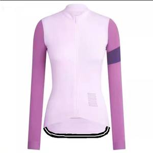 Jersey de Ciclismo de Manga Larga con Diseño de Color Contrastante, Ligero, Transpirable, Resistente al Viento, Estampado Multicolor, para Ciclistas - Product Image 1