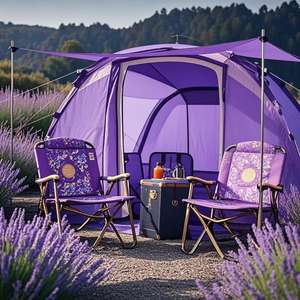 Chaise pliante de camping moderne PAMIR en aluminium avec dossier pour repas en plein air, salle de sport et parc - Product Image 6