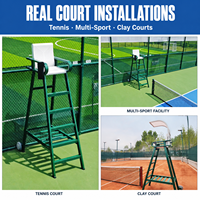 Chaise d'arbitre avec plate-forme haute pour terrain de tennis volley-ball extérieur Équipement d'arbitre en aluminium durable
