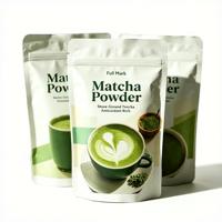 Sachet Doypack Personnalisé Imprimé pour Poudre de Matcha, Emballage Alimentaire Haute Barrière avec Fermeture Zip Refermable