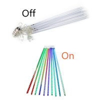 LED Meteor Shower Rain Lights Goutte de neige en plastique Décorations de gouttes de pluie 30cm 8 Tubes pour intérieur extérieur Noël Mariage