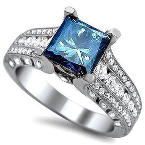 Anelli Romantici in Acciaio Inossidabile con Gemme e Zirconi, Placcatura in Rodio e Oro, Gioielli da Matrimonio Certificati IGI - Product Image 2