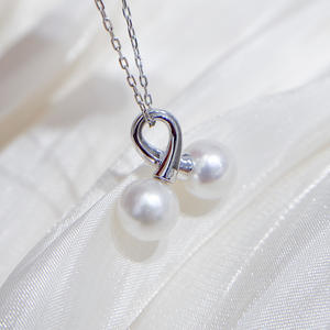 31446 Accesorios de Joyería DIY para Mujer, Colgante de Plata S925 con Base Vacía para Cuentas de Bola de 6-8mm, Collar de Perlas de Moda - Product Image 2