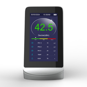 Moniteur de qualité de l'air multifonctionnel 6-en-1 avec écran LCD, détection du bruit de bureau, capteur laser PM2.5, détecteur de décibels 30-130 dBA - Product Image 3