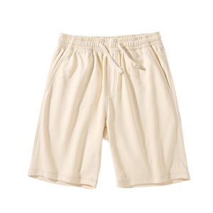 Streetwear Custom Design Distressed Loose Embroidered Polyester + Cotton Elastic Waist Mid Solid Casual <b>Shorts</b> <b>for</b> <b>Men</b> - Product Image 1