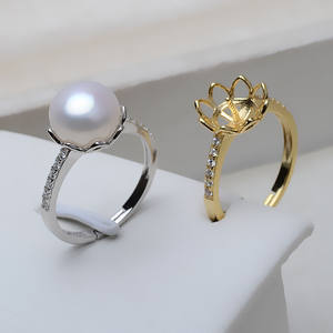 Support de bague en argent S925, style euro-américain, accessoires de bricolage, pour femmes coréennes, 10-11 perles, supports vides, perles en vrac - Product Image 1