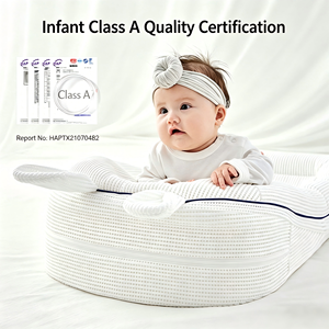 Cuna <span class=keywords><strong>de</strong></span> malla transpirable para bebé con diseño antirreflujo <span class=keywords><strong>de</strong></span> leche, <span class=keywords><strong>almohada</strong></span> moldeadora, nido portátil para dormir para bebés <span class=keywords><strong>de</strong></span> 0 a 2 años - Product Image 5