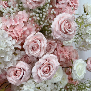 وردي ونفس الطفل قوس زهرة اصطناعية واقعية عمود الأزهار ديكور الكلمة لحفلات الزفاف عيد ميلاد اقتراح الخطوبة - Product Image 4