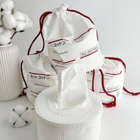 Personnalisation en usine livraison rapide sac en tissu nettoyant pour le visage sac de serviettes en tissu jetable de haute qualité