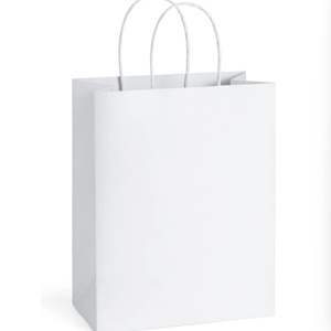 In Stock <b>Biodegradable</b> Reusable Take Away <b>Packaging</b> Bag with Twisted Handle Custom Die Cut Handle Shopping Kraft Paper Bag - Product Image 4