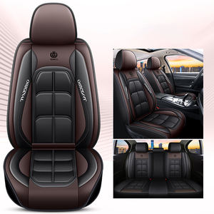 <span class=keywords><strong>Venta</strong></span> directa de fábrica de lujo Beige PU cuero asiento cubierta coche personalizado para <span class=keywords><strong>Toyota</strong></span> todos los modelos 5 uds cubierta de asiento de coche - Product Image 3