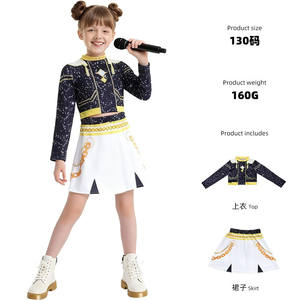 Nuevo Disfraz de Halloween para Niña, Disfraz de Demonio K-pop Hunter, Conjunto de Ropa de Cantante Popular para Niña, Disfraz Negro y Dorado para Niña - Product Image 3