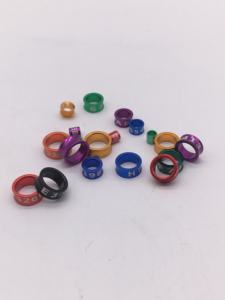 Anillo de aluminio puro para el pie con diseño de palomas y loros, anillo de identificación para bebé y pájaro - Product Image 2