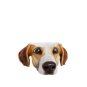 Atacado Personalizado Lifelike Animal Design Porcelana Vivid Jack Russell Terrier Cabeça De Cão Em Forma De Cerâmica Comida Água Kibble Pet Bowl - Product Image 2