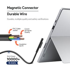 Adaptador de Corriente para Portátil KFD 15V <span class=keywords><strong>2</strong></span>.58A 15V 1.6A 12V <span class=keywords><strong>2</strong></span>.58A para Microsoft <span class=keywords><strong>Surface</strong></span> Pro 5 4 3 <span class=keywords><strong>Surface</strong></span> <span class=keywords><strong>Go</strong></span> 1 <span class=keywords><strong>2</strong></span> 3 <span class=keywords><strong>Cargador</strong></span> de Adaptador de CA para Portátil - Product Image 4