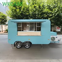WECARE Remorque de restauration mobile commerciale pour l'extérieur, idéale pour les hot-dogs, hamburgers, beignets, glaces, pour les fêtes et les mariages